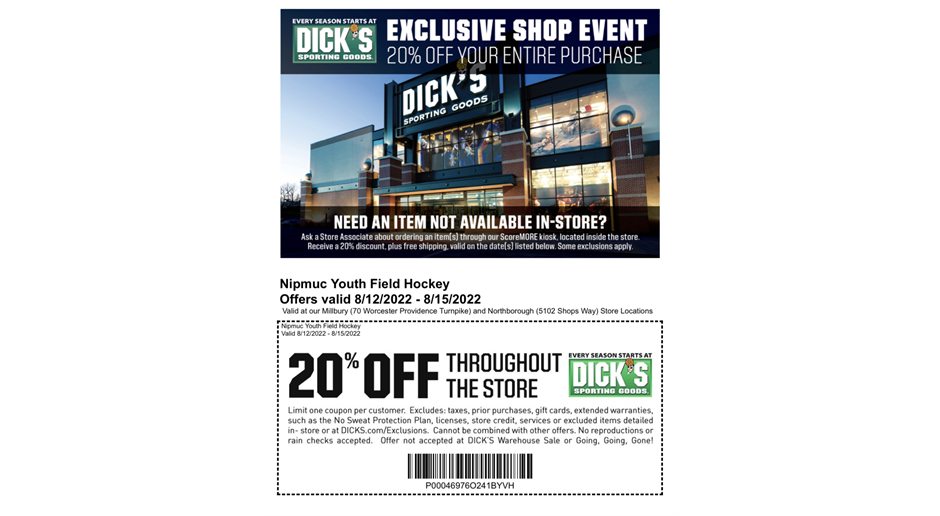 20% Off Weekend at DICK'S Sporting Goods